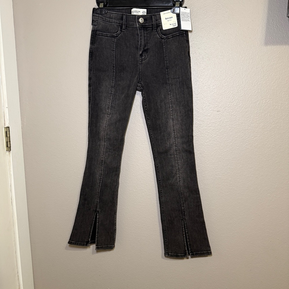 Abercrombie Kids Black Flare Jeans with Slits